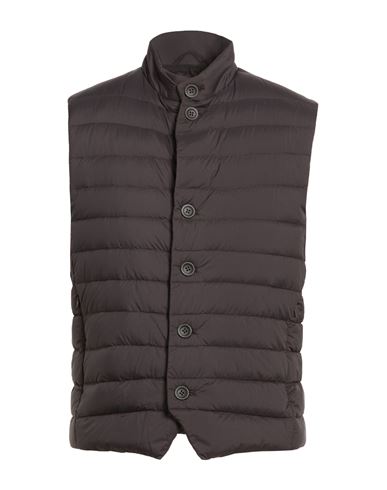 Herno Man Vest Chocolate Brown Size 44 Polyamide, Polyurethane