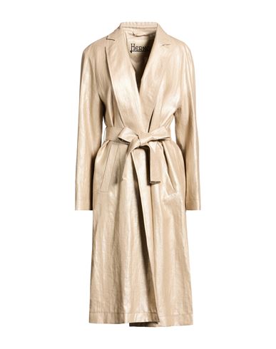 Herno Woman Overcoat & Trench Coat Beige Size 8 Linen, Polyurethane In Brown