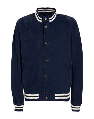 Kired Man Jacket Midnight Blue Size 44 Lambskin In Black