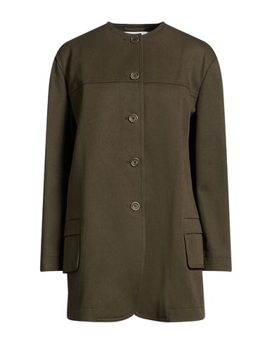 Max Mara Sfilata Woman Jacket Military Green Size 10 Cotton