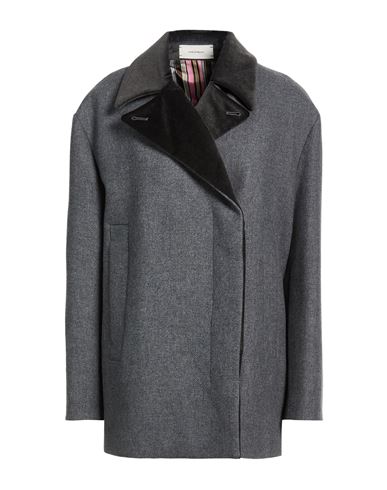 Maliparmi Malìparmi Woman Coat Charcoal Size 10 Wool, Polyamide, Viscose, Cotton In Gray