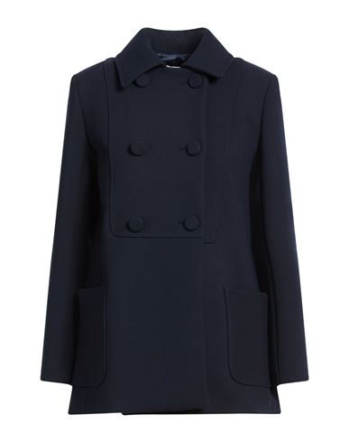 Paul & Joe Woman Coat Midnight Blue Size 10 Polyamide, Polyester, Virgin Wool, Elastane