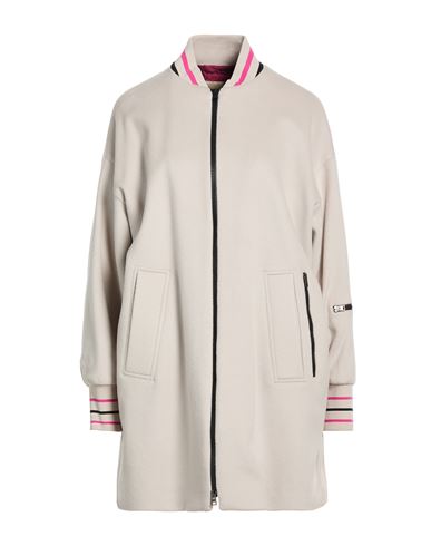 Herno Woman Coat Light Grey Size 6 Virgin Wool In Gray