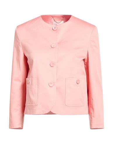 Kocca Woman Jacket Salmon Pink Size L Cotton, Elastane