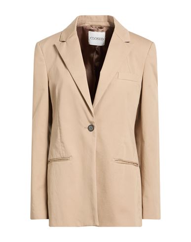 Closed Woman Blazer Beige Size M Cotton In Brown