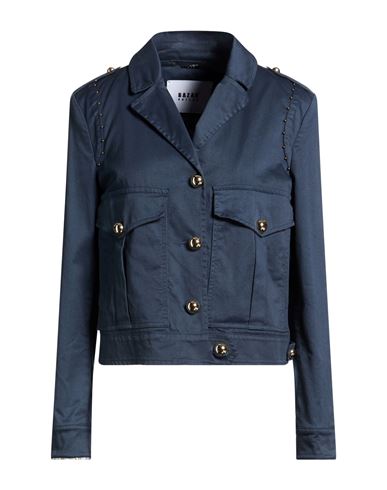 Bazar Deluxe Woman Jacket Midnight Blue Size 6 Cotton, Elastane