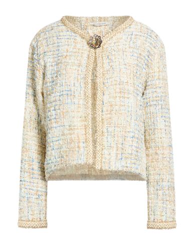 Le Streghe Woman Jacket Azure Size M Polyester In Neutral
