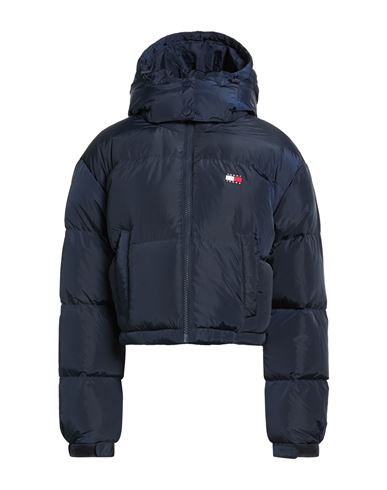 Tommy Jeans Woman Puffer Midnight Blue Size L Polyester