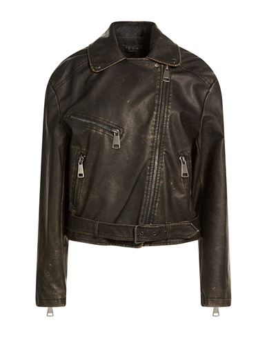 Icona By Kaos Woman Jacket Charcoal Size 10 Polyurethane, Viscose In Gray