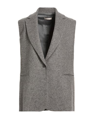 Antonelli Woman Blazer Grey Size 12 Wool, Polyamide, Silk, Elastane In Gray