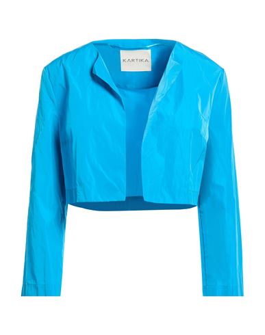 Kartika Woman Jacket Azure Size 6 Polyester In Blue