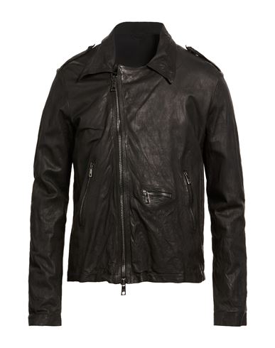 Giorgio Brato Man Jacket Black Size 44 Leather
