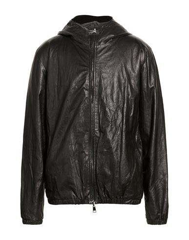 Giorgio Brato Man Jacket Black Size 44 Leather