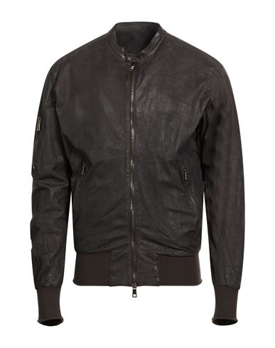 Giorgio Brato Man Jacket Black Size 44 Leather