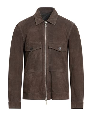 Giorgio Brato Man Jacket Dark Brown Size 42 Leather