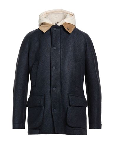Bob Man Jacket Navy Size 44 Polyester, Acrylic, Virgin Wool, Elastane In Blue