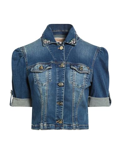 Kocca Woman Denim Outerwear Blue Size M Cotton, Elastane
