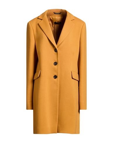 Sopi Woman Coat Marigold Size 12 Polyester, Viscose, Elastane In Yellow