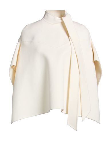 Valentino Garavani Woman Cape Ivory Size 8 Virgin Wool, Cashmere In Neutral