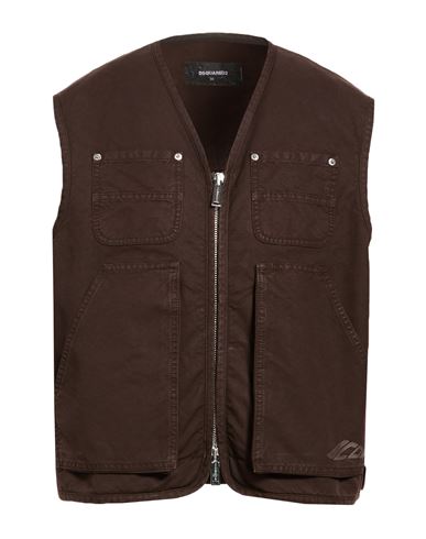 Dsquared2 Man Vest Chocolate Brown Size 44 Cotton
