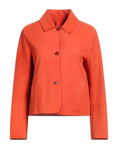 Bully Woman Jacket Tomato Red Size 6 Leather