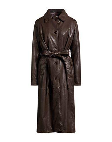Bully Woman Coat Chocolate Brown Size 14 Leather