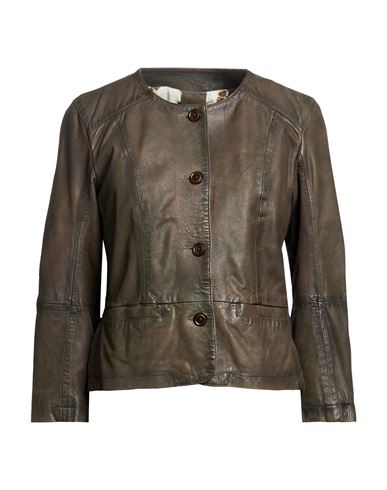 Bully Woman Jacket Dark Brown Size 4 Leather