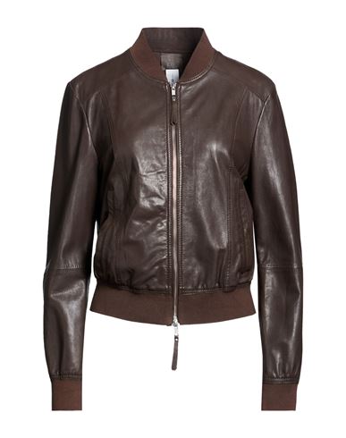 Bully Woman Jacket Dark Brown Size 6 Leather
