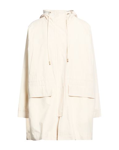 Peserico Woman Overcoat & Trench Coat Ivory Size 6 Cotton, Polyamide In White