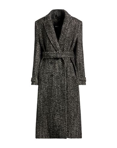 Patrizia Pepe Woman Coat Black Size 8 Virgin Wool, Polyester, Acrylic, Wool