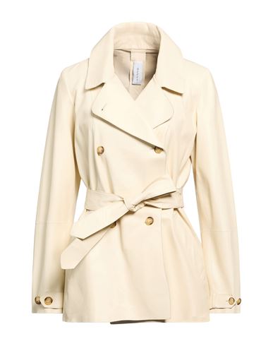 Bully Woman Jacket Ivory Size 8 Leather In White