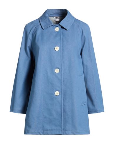 Thom Browne Woman Overcoat & Trench Coat Slate Blue Size 4 Cotton
