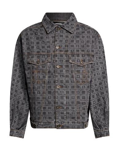 Ahluwalia Man Denim Outerwear Charcoal Size S Organic Cotton In Grey