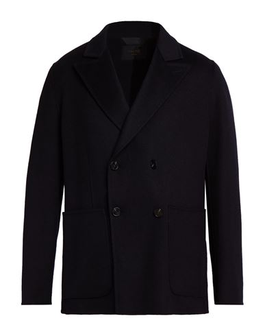 Paltò Fabbrica Man Coat Navy Size 44 Wool, Nylon In Blue