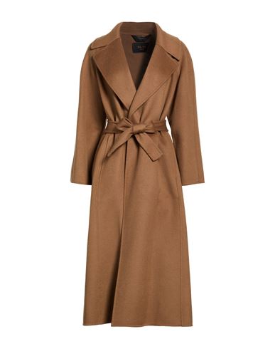 Paltò Fabbrica Woman Coat Camel Size 8 Wool In Brown