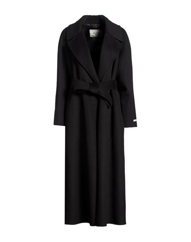 Paltò Woman Coat Black Size 10 Wool, Nylon