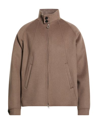 Paltò Fabbrica Man Jacket Taupe Size 46 Wool, Nylon In Gray