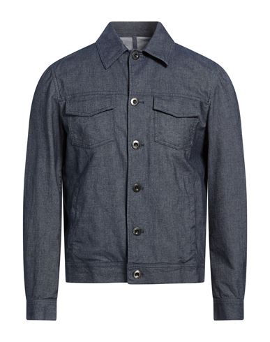 Montedoro Man Denim Outerwear Blue Size 42 Cotton, Elastane