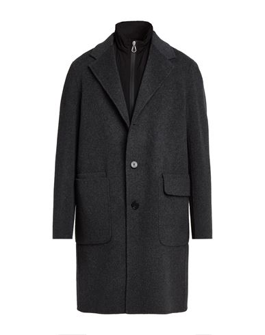 Paltò Fabbrica Man Coat Charcoal Size 40 Wool, Nylon In Gray