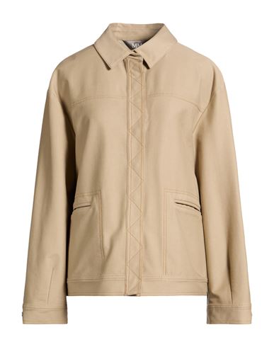 Max Mara Mm By  Woman Jacket Khaki Size Xl Cotton, Polyester, Elastane In Sand