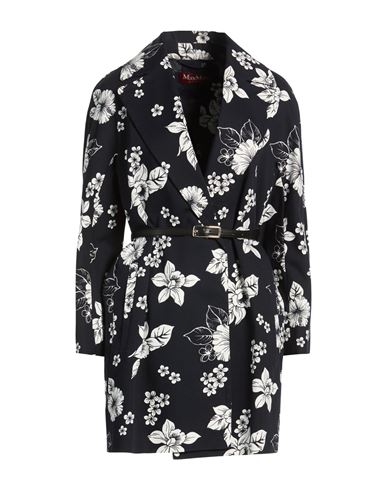 Max Mara Studio Woman Blazer Midnight Blue Size 10 Cotton, Elastane In Black