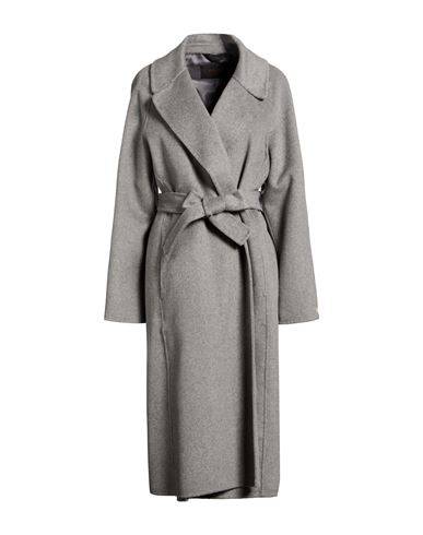 Paltò Fabbrica Woman Coat Grey Size 10 Wool, Polyester In Gray