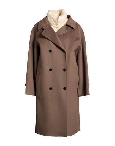 Paltò Fabbrica Woman Coat Light Brown Size 8 Wool