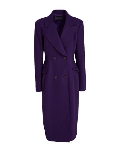 Alberta Ferretti Woman Coat Purple Size 6 Wool, Polyamide