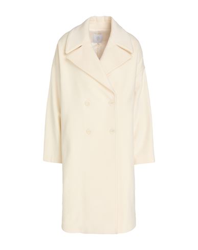 Eleventy Woman Coat Cream Size 6 Wool In White