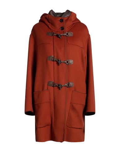 Moorer Woman Coat Brick Size 10 Polyamide In Red