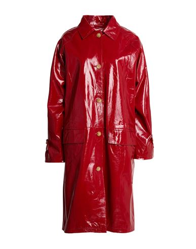 Alysi Chocolat Woman Coat Red Size 6 Leather
