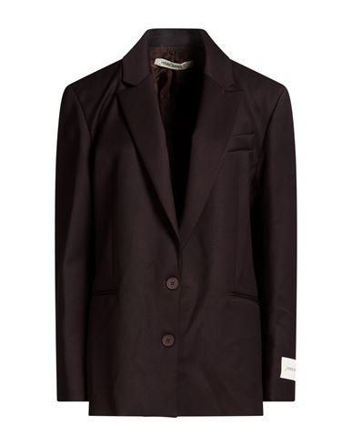 Hinnominate Woman Blazer Dark Brown Size M Polyester, Viscose, Elastane