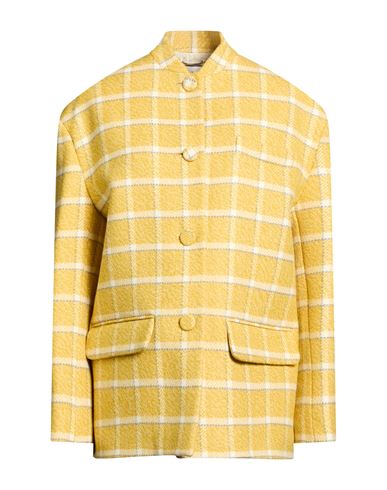 Paul & Joe Woman Jacket Yellow Size 10 Virgin Wool