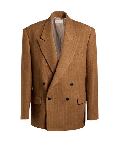 Dries Van Noten Man Coat Light Brown Size M Wool In Beige